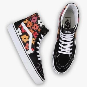 Vans SK8 Hi Flower Black/Multi Men's Classic Skate Shoes 8.5M/10W NWT
